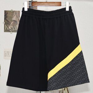 Fendi Colorblock F Print Shorts Size L